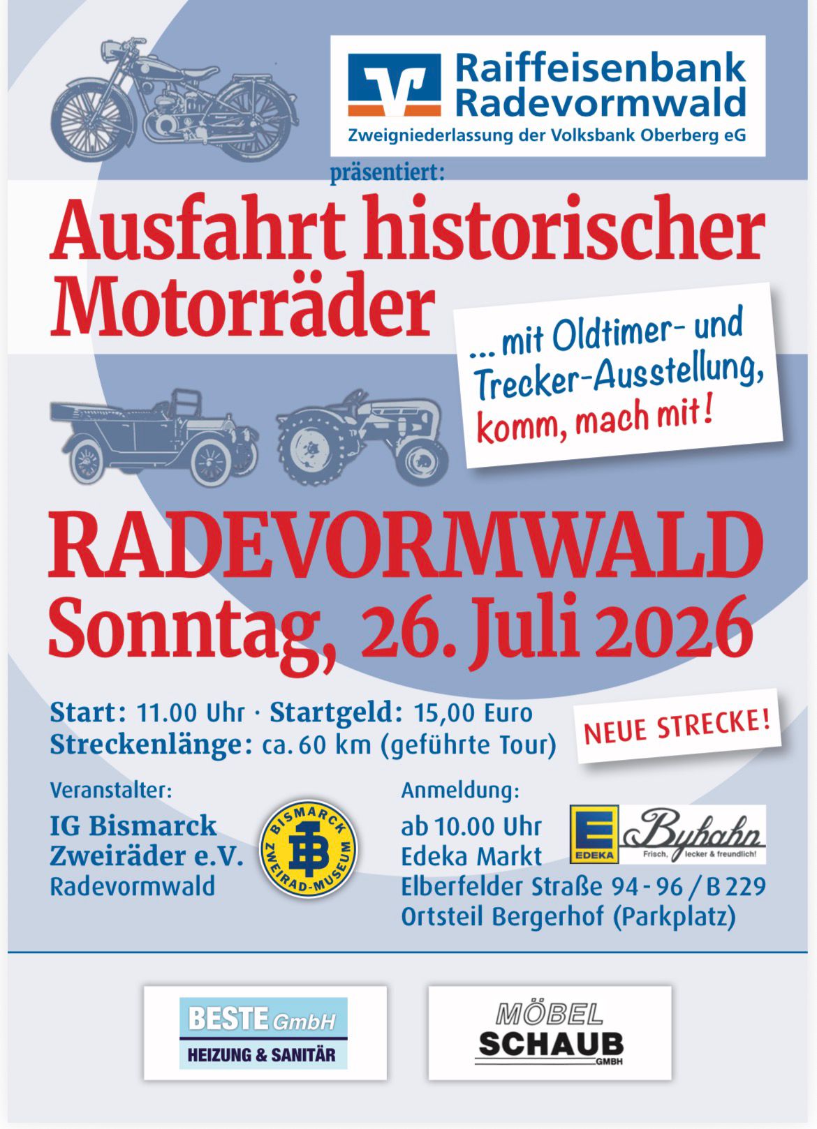Ausfahrt historischer Motorräder